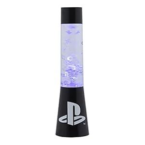 Paladone PlayStation Glitter Flow Lamp Night Light, Bedroom Décor Mood Light, 33 cm