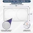 EcoNour Windshield Sun Shade Compatible for Tesla Model 3 & Model Y 2017-2026 | Custom Fit EV Front Window Sunshade | Foldable Heat & UV Reflective Sun Visor