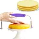Cake Leveler, Cake Leveler & Slicer, Adjustable Cake Cutter Slicer Leveler, Cake Layer Slicer, Layer Cake Wire Cutter for Wedding Birthday Suitable for 10 Inch Cake Slicer For Even Slices