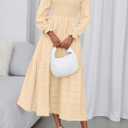 BTFBM Women Maxi Fall Dresses 2026 Long Sleeve Boho Dress (L)