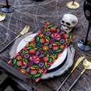 Horaldaily 100 Dia de Muertos Disposable Paper Decorative Guest Napkins, Halloween Day of The Dead Mexico Skulls Hand Towel for Party Lunch Dinner Kitchen Bathroom