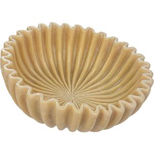 Creative Co-Op Resin Fluted Bowl, Beige