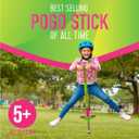 Flybar Limited Edition Foam Maverick Pogo Stick for Kids - Two New Rubber Hand Grips (Lime/Purple), Kids Age 5 and Above
