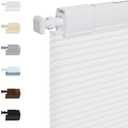 Persilux Custom Size No Drill No Tools Cordless Cellular Blinds & Shades for Window Shades Light Filtering Window Blinds Bottom UP UV Protection 1" Cell Honeycomb Blinds for Home Easy to Install White