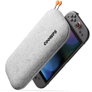 COOWPS Ultra Hard Switch 2 Case for Nintendo Switch 2 2025, Odorless Felt Military Grade Protection, Soft Lining Carrying Case with 8 Game Card Slots