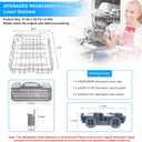 UPGRADED WD28X34744 WD28X26099 WD28X28918 WD28X22659 GDF510PSM0SS Dishwasher Lower Rack Compatible with GE Dishwasher Rack Parts WD28X34744 GDF510PSD1SS GE Dishwasher Rack Replacement Part with Wheel