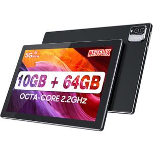 YQSAVIOR Tablet MTK8768 Octa-CORE 10.1Inch RAM 10GB(4+6Expand) +64GB ROM+1TB Expandable Computer Tab PC, IPS 1280 * 800 Screen, 2+8MP Dual Camera, WiFi, BT, Black