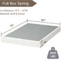 6 Inch Low Profile Full Box Spring, Metal Full Mattress Foundation and Fabric Cover Set, Easy Assembly, Noise Free, Non Slip