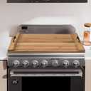 Decorative Stove Cover for Electric Stove Top & Gas Stove Top, Wood Noodle Board, Light Natural Stove Cover for Kitchen Counter Extension, Appliance Protection (29.53x22.05x2.56 Inches)