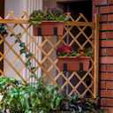 Adjustable and detachable Planter Box Brackets, flower pot bracket,hanging flower box bracket, window flower box bracket, suitable for fences, window sills, gardens, etc (Black,2 PCS)