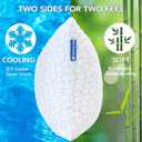 QUTOOL Cooling Pillow for Sleeping, CertiPUR-US Shredded Memory Foam Standard Pillow Set of 1, Cool Pillow for Hot Sleepers Adjustable Firm Pillow for Side,Back,Stomach Sleepers Soft Yet Support,White