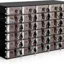 Layhit 30 Slots Cell Phone Locker Box for Classroom, Back to School, Black, 19.69"D x 11.81"W x 7.87"H