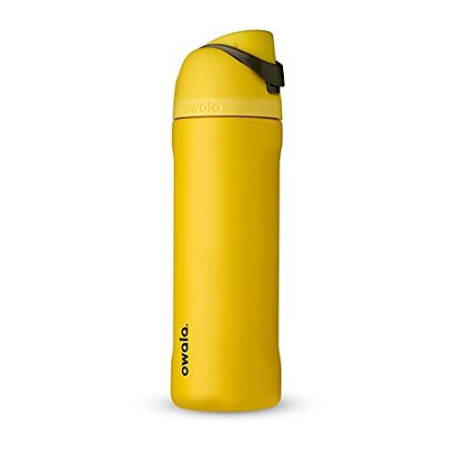 Owala Harry Potter FreeSip Insulated Stainless Steel Water Bottle with Straw, BPA-Free Sports Water Bottle, Great for Travel, 24 Oz, Hufflepuff