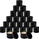 Coloch 24 Pack 8 Oz Candle Tins with Lid, Black Matte Candle Jars for Candle Making Bulk Candle Container Metal Candle Making Supplies for DIY Candles, Crafts, Holiday Gifts, 3x2.3 Inches