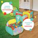 Kids Play Tent for Toddlers, 5pc Toddler Jungle Gym Playset with Ball Pit, Crawl Tunnel and Obstacle Course, Indoor Outdoor Playhouse Toy for Boys and Girls