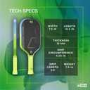 JOOLA Perseus Heat Vision 16mm Pickleball Paddle - Textured Carbon Fiber Surface for Spin - SK Film for Reduced Vibration - USAP Approved - NFC Chip Enabled