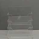 Acrylic Brochure Holder 8.5 x 11 Inch, Clear 4 Tier Acrylic Magazine Holder Brochure Display Stand for Literatures, Pamphlets, Flyer Holder Stand Display Booklets Journals Menu, Countertop Organizer