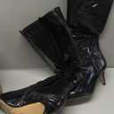 JOY IN LOVE Women's Knee High Tall Boots 2.75" Stiletto Heel Pointed Toe Zipper Boots Size 6
