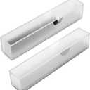 2Pack Acrylic Electric Toothbrush Holder with Diatomite Drying Stone, Bathroom Drawer Organizer with Drainage Hole for Tooth Brush, Compatible with Philips, Oral-B (Frosted Cover)