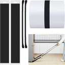 Soaoo 2 Sets Appliance Slider with Pull Strap 8 x 60 Inch Pull Furniture Slides Plastic Moving Sliders Furniture Gliders Heavy Duty Sliding Sheet for Tile Hardwood and Carpeted Floors, Glides Easily