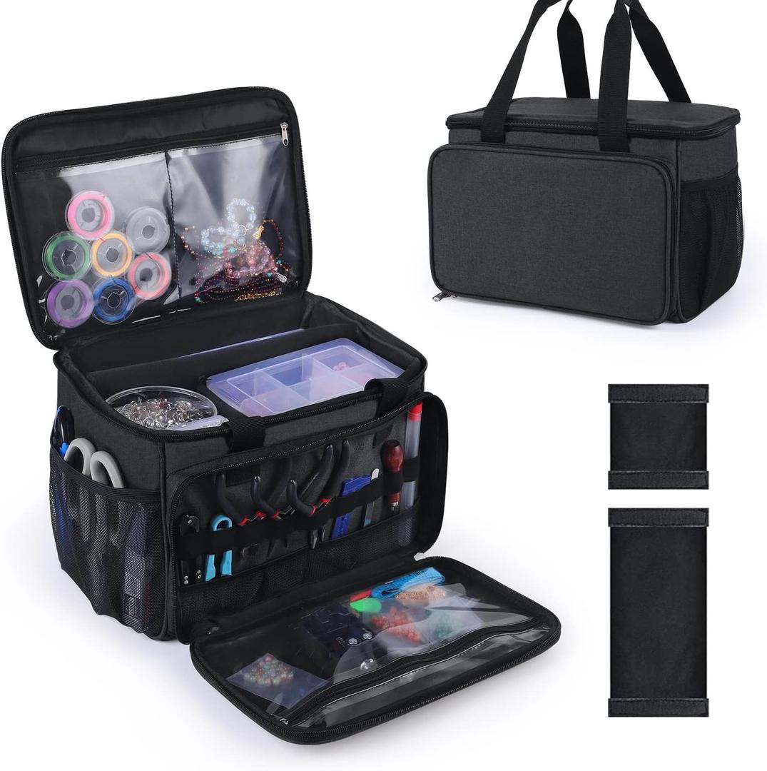 Sewing Basket Bead Organizers and Storage Adjustable Compartments Bead Storage Containers Diamond Painting Storage Jewelry Making Kits Organizer for Sewing Tools Diamond Art Accessories and Tools