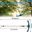 YAMIPROBI Swing Spins Set: 360 Handle Twist-Spin Flips Toy - Slackline Attachments Activate Play Powers - Accessories for Kids' Playground and Backyard Fun, Green