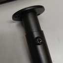 Room Darkening Curtain Rod, Wrap Around Design, Extra-Thick 1-Inch Diameter Single Drapery Rod, Extendable Metal Rod Set for the Blackout Curtains and Sheer (Matte Black, 28-48")