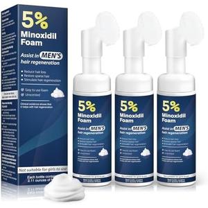 5% Minoxidil Foam for Men Hair Growth Foam Suitable for Hair Thinning Receding Hairline and Hair Loss to Hair Regrowth Get Thicker Fuller Hair 3 Bottles 2.11 Ounces Each