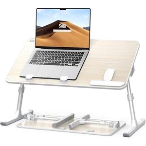 Laptop Desk for Bed, SAIJI Lap Desks Bed Trays for Eating Writing, Adjustable Computer Laptop Stand, Foldable Lap Table in Sofa and Couch（23.6 x 13Teak