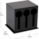 Mind Reader Utensil Dispenser, Silverware Organizer, Plastic Fork and Spoon Dispenser, Kitchen, Black