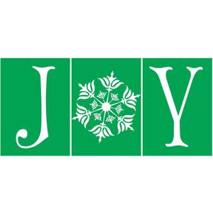 Family Joy Adorable Cartoon Wall Decal Decoration Joy Snowflake Christmas Holiday Dcor Holiday Gift Lasts Years and Easily Removable - Size: 30 in(W) x 21 in(H)