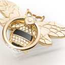 Allengel Bee Phone Ring Holder Finger Kickstand with Crystal, Cute Phone Ring Grip Holder for iPhone or Smartphone Cases, Gold Black