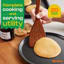 Riveira Set of 9 Premium Brown Bamboo Cooking Utensils - Bamboo Utensils for Cooking - Non-Toxic Utensils - Wooden Kitchen Set for Non-Stick Cookware