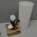 Touch Table Lamp, 3Way Dimmable Modern Minimalist Accent Bedside Lamp with Cylinder Fabric Shade, Night Light Nightstand Desk Lamp for Bedroom Living Room Kitchen, 9W LED Bulb Included