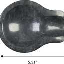 Heat Resistant Spoon Rest for Stove Top, Marble Flat Utensil Rest, Cooking Tools Holder with Non-slip Silicone Feet, Modern Farmhouse Kitchen Dcor, Black, 1 Pack