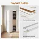 SMARTSTANDARD Bifold Closet Door for 64" x 80" Opening,1-Panel Bi-fold Door