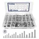 1110PCS Nuts and Bolts Assortment Kit, Stainless Steel Hardware Assortment Kit with Assorted Screws, Nuts, Bolts and Washers#4-40#6-32#8-32#10-24