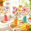 SUNBEAUTY 9PCS Spring Wildflower Party Decorations Wild Flowers Honeycomb Centerpieces for Tables Wildflower Birthday Spring Flower Theme Party Decorations for Garden Baby Shower, Easter, Mothers Day
