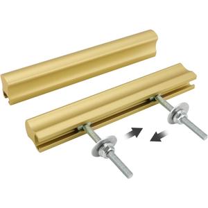 Peaha 5 Pack Adjustable Cabinet Drawer Pulls Overall Length 102mm(4inch) Brushed Brass Drawer Handles Dresser Hardware for Cupboard (Matte Gold)