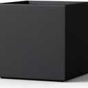 Kante 10 Inch Square Concrete Planter, Large Flower Pot with Drainage Hole for Indoor or Outdoor, Medorn Decor for Patio, Garden, Home, Black : Patio, Lawn & Garden