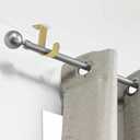 2 x 6 Pack Ceiling Curtain Rod Brackets, Sturdy Metal Curtain Rods Holders with Screws for 1 Inch Rod, Mounting Bracket for Ceiling Mount, Windows Drapes Curtains Hardware for Home Office, Gold