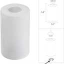 Frosted Glass Lamp Shade 2 Pack, Cylinder Glass Shade Replacement for Lighting Fixture Glass Globe with 1 5/8 Inch Fitter, G0035