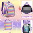 Black Backpacks with Lunch Box for Women Cute Stylish Glitter Kawaii Mini School Book Bag for College School Work Travel Aesthetic Lightweight