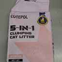 Cutepol Mixed 5-in-1 Clumping Cat Litter 15.8 lb, Odor Control and Rapid Clumping, Water Absorbent and Flushable, Dust-Free, Multi-Cat, Bentonite Tofu and Cassava Cat Litter, Jasmine, 7.9lb/Bag( 4 Packs)