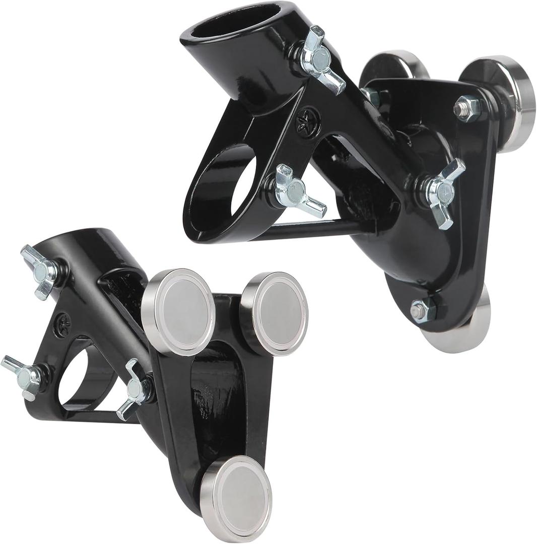 Magnetic RV Flag Pole Holder 1 Pcs, for Outside House, Heavy-Duty Aluminum Metal Rust Proof, 2-Position Flag Pole Bracket Mount for 1" Inner Diamete Flag Polewith Three Strong Magnets