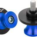 2Pcs Motorcycle Swing Arm Spools for Yamaha YZF R1 R3 R6 R6S R25 R15 R125 600R Aluminum (Blue)