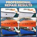2 x Bondtech Marine Fiberglass Repair Kit for Boats, Multi-Functional Gel Coat Repair Kit for Boats, Surfboards, Kayaks, Fix Holes, Chips, Scratches, Deep Cracks with Color Match
