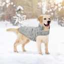Malier Dog Winter Coat, Reversible Fleece Dog Cold Weather Coats, Windproof Warm Snow Puppy Jacket Vest Pet Clothes for Small Medium Large Dogs (Gray, XX-Large)