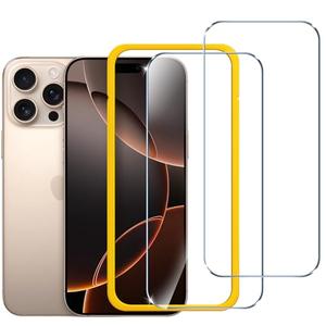 ivoler 1-Pack Tempered Glass for iPhone 16 Pro Max 6.9" Screen Protector with [Alignment Frame], Anti-Scratch, Case Friendly, Transparent HD Clear Film