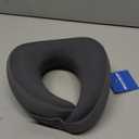 Skechers Men's Memory Foam Neck Pillow, Comfortable & Breathable Travel Pillow,Neck Pillow Airplane for Travel, Car Rides, Home, and Office Use, Ergonomic Design for Men and Women,Grey